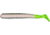 Slider Bass/Walleye Grub, 3, 3in, Pearl White/Chartreuse Tail, SBGF35-W