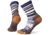 Smartwool Hike Light Cushion Stitch Stripe Mid Crew Socks - Womens, Deep Navy, Small, SW0015770921-S
