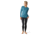 Smartwool Merino 250 Baselayer Pattern Crew - Womens, Wave Blue Traced Dahlia, Large, SW016371E39-L