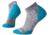 Smartwool PhD Run Light Elite Low Cut Sock - Women's, Light Gray-Capri Blue, Medium SW0SW211811-M