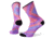 Smartwool PhD Run Ultra Light Print Crew Socks - Womens, Meadow Mauve, Large, SW001235A22-L