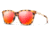 Smith Roam Sunglasses, Matte Honey Tort Frame, Chromapop Red Mirror Lens, 20126451S53X6