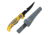 Smith's Sharpeners Bait Breaker Fixed Blade Knife, 9.5in Overall, 4in Black Coated 420 SS Blade, Gray And Yellow Tpe Handle, Sawback Blade Features Line Cutter, Gray Synthetic, Gray and yellow, 51092