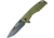 Smith's Sharpeners Battle Plan Linerlock Folding Knife, 3.75in closed, 2.75in black Stonewash 420 SS blade, OD Green G10, OD Green, AC50996