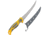 Smith's Sharpeners EdgeSport Boning/Fillet Knife, 11.5in Overall, 6in Satin 420 SS Fillet Blade, Gray And Yellow Tpe Handle, Gray Plastic Blade Cover, Gray and yellow, 51061