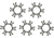 Smith &amp; Wesson 10mm 6RD Moon Clip,Pack of 5, 3013766