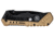 Smith &amp; Wesson Assisted Folding Knife 3.5in Black Plain Blade, Rubberized Aluminum Handles, Brown/Black 1084302
