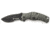 Smith &amp; Wesson Black Ops M.A.G.I.C. Assisted Opening Liner Lock Folding Knife,3.3in Black Carbon Steel Partially Serrated Drop Point Blade,Grey Aluminum Handle,Clam Package SWBLOP4BSCP