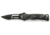 Smith &amp; Wesson Black Ops Mini M.A.G.I.C. Assisted Opening Folding Knife,2.5in Black Steel Partially Serrated Re-Curve Drop Point Blade,Black Aluminum Handle,Clam Package SWBLOP2SMBSCP