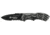 Smith &amp; Wesson Black Ops Mini M.A.G.I.C. Assisted Opening Liner Lock Folding Knife,2.5in Black Steel Partially Serrated Drop Point Blade,Grey Aluminum Handle,Clam Package SWBLOP3SMSCP