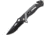 Smith &amp; Wesson Linerlock Folding Knife,3.5in,Partially Serrated,Black, Handle SW608S