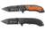 Smith &amp; Wesson SW Pistol Grip Combo Pack Folding Knives, 3 in, Stainless Steel, Tanto, Black/Wood, Aluminum, 1085962