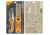 Smiths EdgeSport Folding Knife, 3.3in, 420 Stainless Steel, Satin, Drop Point Blade, 2-Sided Diamond Knife Sharpener, Firestarter, Orange/Gray, 51012