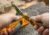 Smiths EdgeSport Skinning Knife, 6in, 400 Stainless Steel, Corrosion-Resistant, Skinner Blade, TPE Handle, Orange/Gray, SP-51060