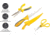 Smiths Mr Crappie Fishing Combo Fixed Blade Knife Set, 6in, 400 Series Stainless Steel Blade, Plain Edge, Fillet Blade, TPE, Yellow/Gray Handle, SP-51232