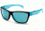 Suncloud Polarized Optics Speedtrap Sunglasses - Matte Black Teal Frame and Teal Mirror Polarized Polycarbonate Lens S-SPPPTLMBT