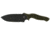 Sniper Bladeworks MAMU Fixed Blade Knife, 5.46in, 420HC Steel, Fixed Blade, OD Green Handle, Black, MAMUODGBLK