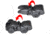 Sniper Tactical Smart Front And Rear Flip Up, Push Down, Polymer, Receiver Height, End Black, BUIS, Black MFLRS04