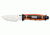 SOG Specialty Knives &amp; Tools 3.8 in. Bladelight Hunt LED Straight Edge Steel Blade Fixed Knife, Leather Sheath, Satin Finish, Orange BLT20L-CP