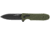 SOG Specialty Knives &amp; Tools Pentagon XR Automatic Folding Knife, 3.63in, CTS-XHP Stainless, Spear Point Blade, Black Oxide, OD Green G10 Handle, 12-61-02-57