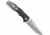 SOG Specialty Knives &amp; Tools Salute Mini Folding Knife, 3.1in, 8Cr13MoV Blade, Clip Point, Black, G10 Handle, Bead Blasted Finish, Silver/Silver &amp; Black, SOG-FF1001-CP