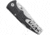 SOG Specialty Knives &amp; Tools Salute Mini Folding Knife, 3.1in, 8Cr13MoV Blade, Clip Point, Black, G10 Handle, Bead Blasted Finish, Silver/Silver &amp; Black, SOG-FF1001-CP