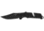 SOG Specialty Knives &amp; Tools Trident At Blackout Automatic Folding Knife, 3.75in, D2 Tool Steel, Clip Point Blade, Black Oxide, Black Textured GRN Handle, SOG-11-12-05-57