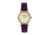 Sophie And Freda Budapest Leather-Band Watch, Purple, One Size, SAFSF5003