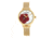 Sophie And Freda Raleigh Mother-Of-Pearl Bracelet Watch w/Swarovski Crystals, Red, One Size, SAFSF5703