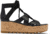 Sorel Cameron Flatform Lace Wedge Sandals Leather - Womens, Black/Gum 2, 9 US, 1981631-010-9