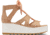 Sorel Cameron Flatform Lace Wedge Sandals Leather - Womens, Honest Beige/Gum 17, 9.5 US, 1999101-246-9.5