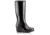Sorel Joan Rain Wedge Tall Gloss Rubber Boot, Womens, Black/Sea Salt, 6.5 US, 1757591010-6.5