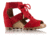 Sorel Joanie Lace Suede Casual Boot, Womens, Bright Red, 9.5 US, 1797921691-9.5