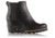 Sorel Lea Wedge 2 Casual Boot, Womens, Black/Quarry, 5 US, 1759141010-5