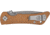 Southern Grind Spider Monkey Folding Knife, 3.25in, CPM S35VN Steel, Micarta Handle, Drop Point Stain, Tan, SG06030025