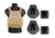 Spartan Armor Systems AR550 Body Armor And Swimmers Cut Plate Carrier Package special, Tan, Medium-Extra Large, AR5-SPW-CT-SPEC-K
