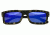 Spectrum Sunglasses Ward S117bl Sunglasses, Black Stripe Frame, Blue Lens SSGS117BL