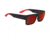 Spy Optic Cyrus Single Vision Prescription Sunglasses, Soft Matte Black/Red Fade Frame, 673180803673SV