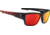Spy Optic Dirty Mo 2 Single Vision Prescription Sunglasses, Matte Black Red Burst Frame, Polarized, 6700000000018SV