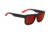 Spy Optic Discord Sunglasses, Soft Matte Black/Red Fade Frame, Happy Gray/Green w/Red Flash Lens, 673119803673