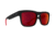 Spy Optic Discord Sunglasses, Soft Matte Black/Red Fade Frame, Happy Gray/Green w/Red Flash Lens, 673119803673