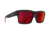 Spy Optic Montana Sunglasses, Soft Matte Black/Red Fade Frame, Happy Gray/Green w/Red Flash Lens, 673407803673
