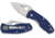 Spyderco Ambitious Lightweight Folding Knife, 2.31in, CPM S35VN, Serrated Leaf Blade, FRN Blue Handle, C148SBL