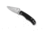 Spyderco Bug Folding Knife, 1.26in, 12C27, Drop Point Blade, G10 Black Handle, C133GBKP
