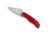 Spyderco Bug Folding Knife, 1.26in, 12C27, Drop Point Blade, G10 Red Handle, C133GRDP