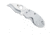 Spyderco Cricket Folding Knife, 1.9in, VG-10, Plain Edge, Drop Point Blade, Stainless Steel, Silver Handle, C29P