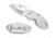 Spyderco Cricket Folding Knife, 1.9in, VG-10, Serrated Drop Point Blade, Stainless Steel, Silver Handle, C29S