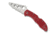 Spyderco Delica 4 Folding Training Knife, 2.76in, AUS-6, Leaf Blade, FRN Red Handle, C11TR