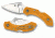 Spyderco Dragonfly 2 Lightweight Folding Knife, 2.313in, VG-10, Plain Leaf Blade, Orange FRN Handle, C28POR2