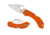 Spyderco Dragonfly 2 Lightweight Folding Knife, 2.313in, VG-10, Plain Leaf Blade, Orange FRN Handle, C28POR2